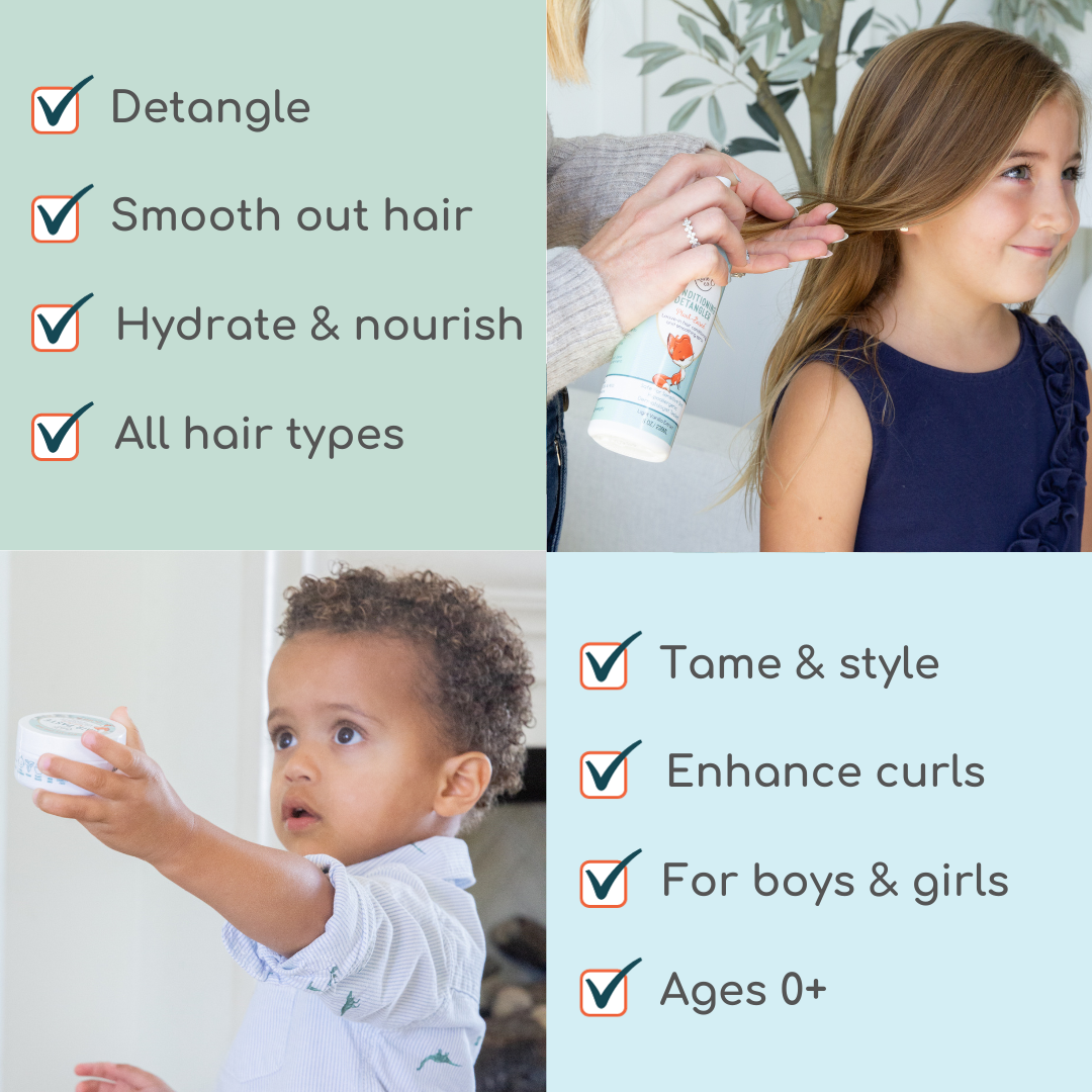 Kids Hair Paste + Conditioning Detangler Spray