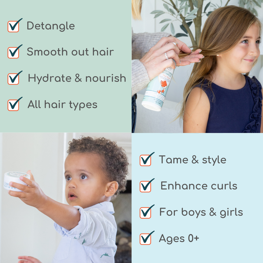 Kids Hair Paste + Conditioning Detangler Spray