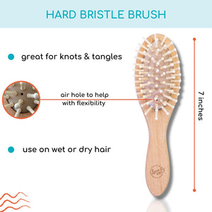 Baby / Toddler Hairstyling Set With Soft Bristle Hairbrush, Hard Bristle Hair Brush & Hair Paste - Lane & Co
